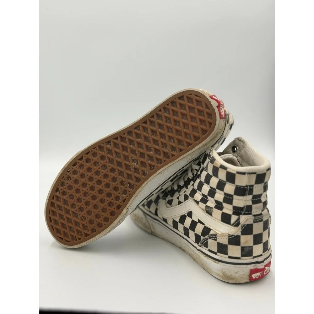Vans Womens Black White Sk8-Hi Tapered Sneakers Checkerboard Lace Up Outdoor 7